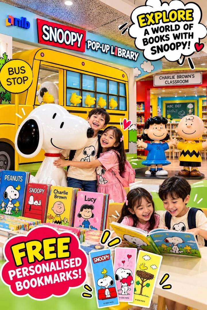 Snoopy-Pop-Up-Library-at-Plaza-Singapura-–-FREE-Personalised-Bookmarks-10 Now till 19 September 2027: Snoopy Pop-Up Library at Plaza Singapura – FREE Personalised Bookmarks, Nearly 10,000 Books, PEANUTS-Themed Photo Spots and Character Meet-and-Greets from 7–9 November 2026