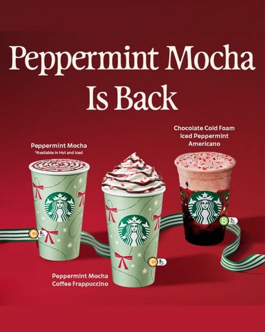 Starbucks-Singapore-Holiday-Drinks-Promotion-2-1 28 October 2026 onwards: Starbucks Singapore Holiday Drinks Promotion – Peppermint Mocha, Toffee Nut Latte and Two New Iced Coffee Creations Available In-Store