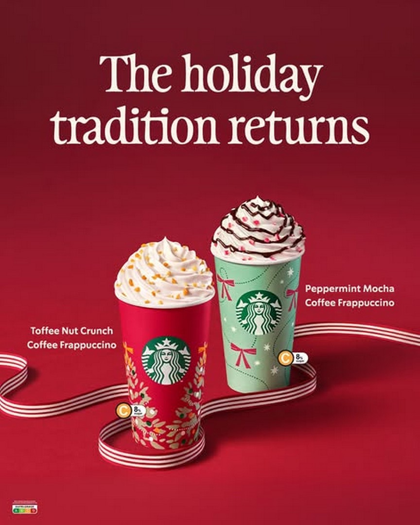 Starbucks-Singapore-Holiday-Drinks-Promotion 28 October 2026 onwards: Starbucks Singapore Holiday Drinks Promotion – Peppermint Mocha, Toffee Nut Latte and Two New Iced Coffee Creations Available In-Store