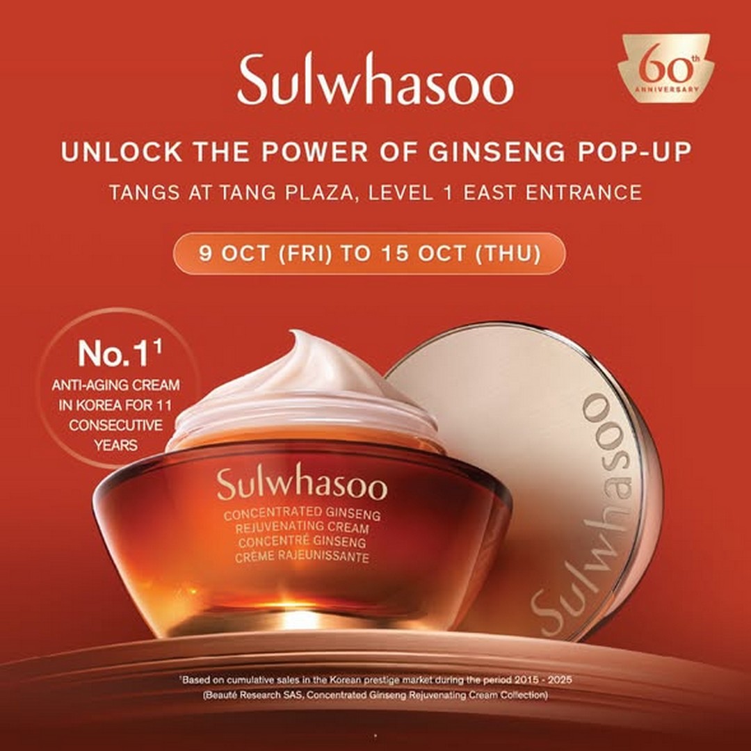 TANGS-x-Sulwhasoo-60th-Anniversary-Ginseng-Skincare-1 Now till 15 October 2026: TANGS x Sulwhasoo: 60th Anniversary Ginseng Skincare Pop-Up Promotion with 15% Off Storewide, Exclusive Sets with Up to 39% Savings, Free Gifts and More at TANGS Tang Plaza