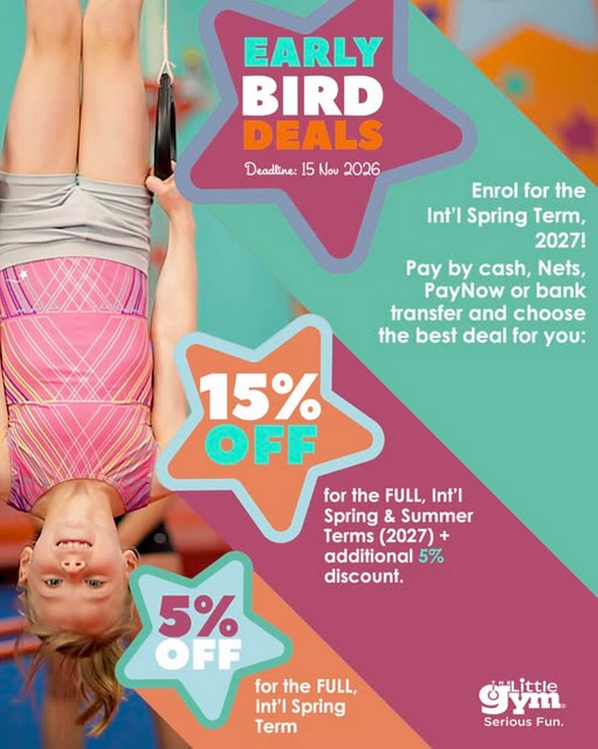 The-Little-Gym-Singapore-Early-Bird-Promotion 21 October 2026 onwards: The Little Gym Singapore Early Bird Promotion – Enrol Your Child in Fun-Filled Gymnastics and Development Programmes