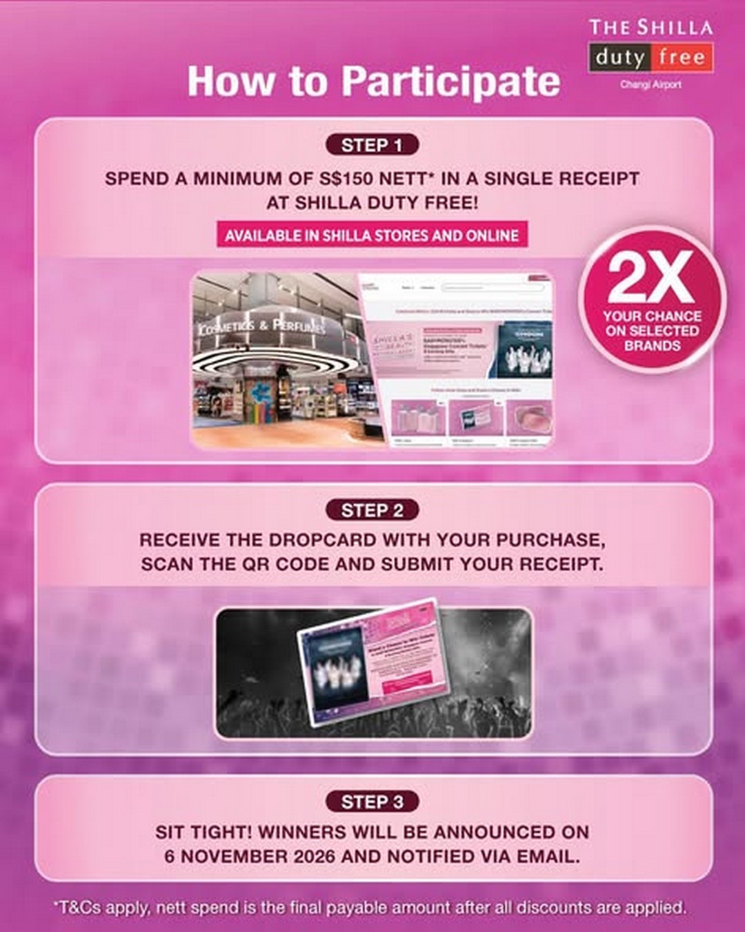 The-Shilla-Duty-Free-Singapore-Promotion-to-Win-BABYMONSTER-1 2 October 2026 onwards: The Shilla Duty Free Singapore: Promotion to Win BABYMONSTER Singapore Concert Tickets, Shop, Scan and Submit for a Chance to Win
