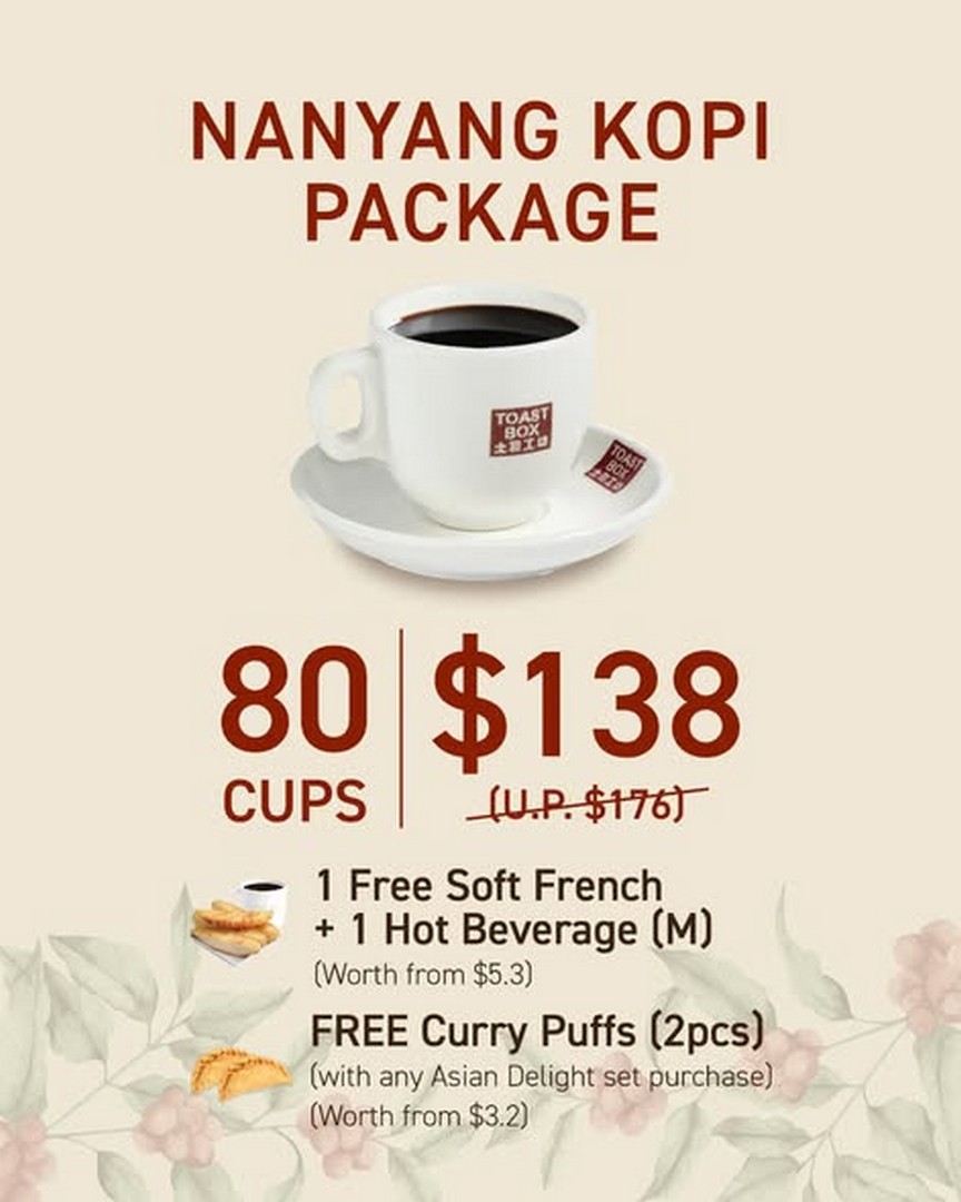Toast-Box-Singapore-Nanyang-Kopi-Package-Promotion-1 1 October 2026 onwards: Toast Box Singapore: Nanyang Kopi Package Promotion from $1.73 per cup, with Free Upsizes and More, Available at Participating Outlets