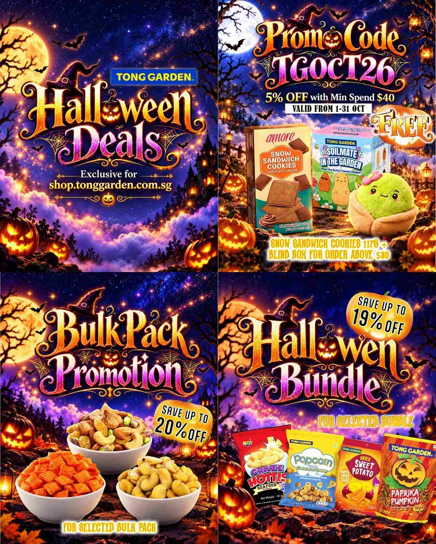 Tong-Garden-Singapore-10.10-Halloween-Sale-–-Enjoy-Up-to-37-OFF 7-31 October 2026: Tong Garden Singapore: 10.10 & Halloween Sale – Enjoy Up to 37% OFF Snacks Online