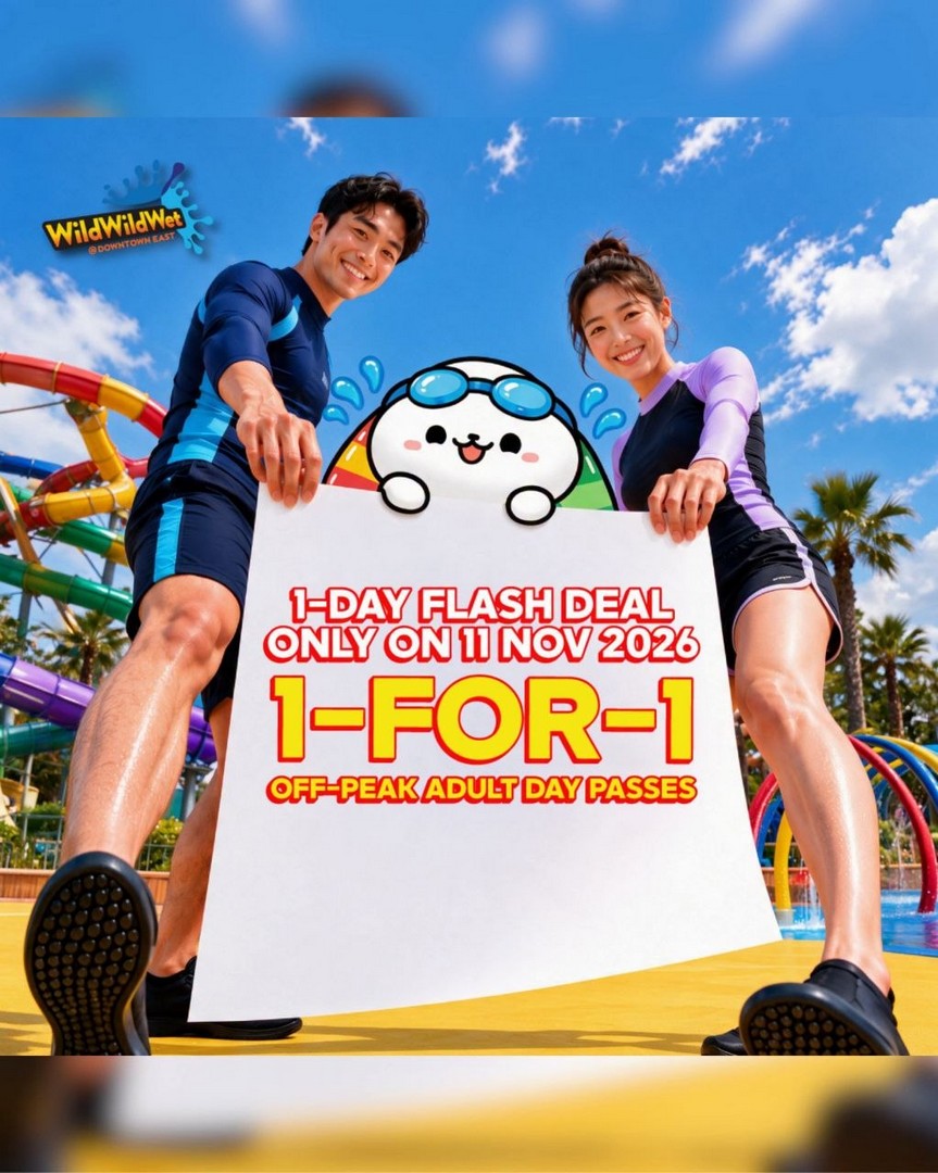 Wild-Wild-Wet-Singapore-11.11-Flash-Deal-–-Enjoy-1-for-1-Off-1 11 November 2026: Wild Wild Wet Singapore 11.11 Flash Deal – Enjoy 1-for-1 Off-Peak Adult Day Passes for Just $29 at Downtown East