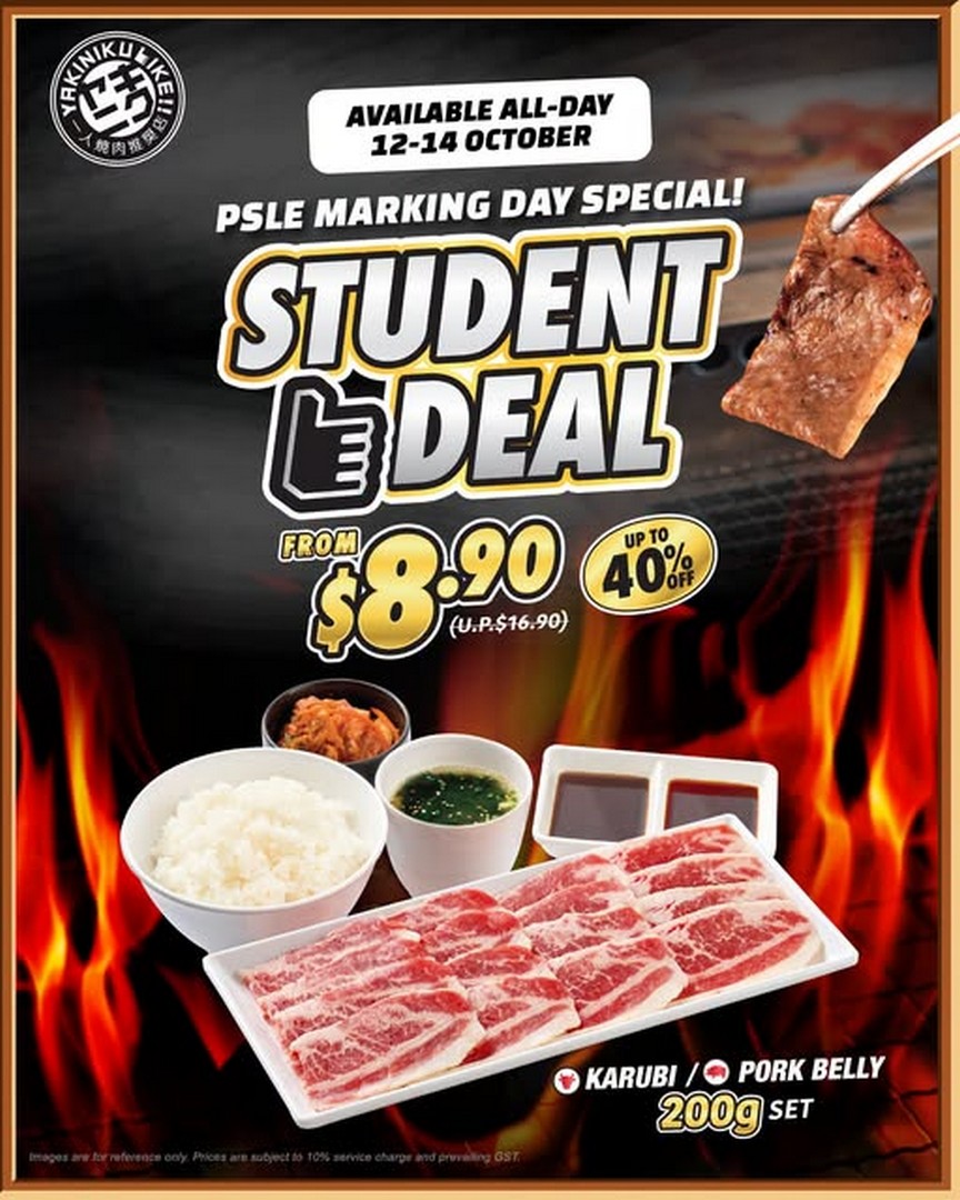 Yakiniku-Like-Singapore-Student-Deal-from-8.90-with-Up-to-40-Off 12-14 October 2026: Yakiniku Like Singapore: Student Deal from $8.90 with Up to 40% Off Grilled Meat Sets All Day at Six Outlets
