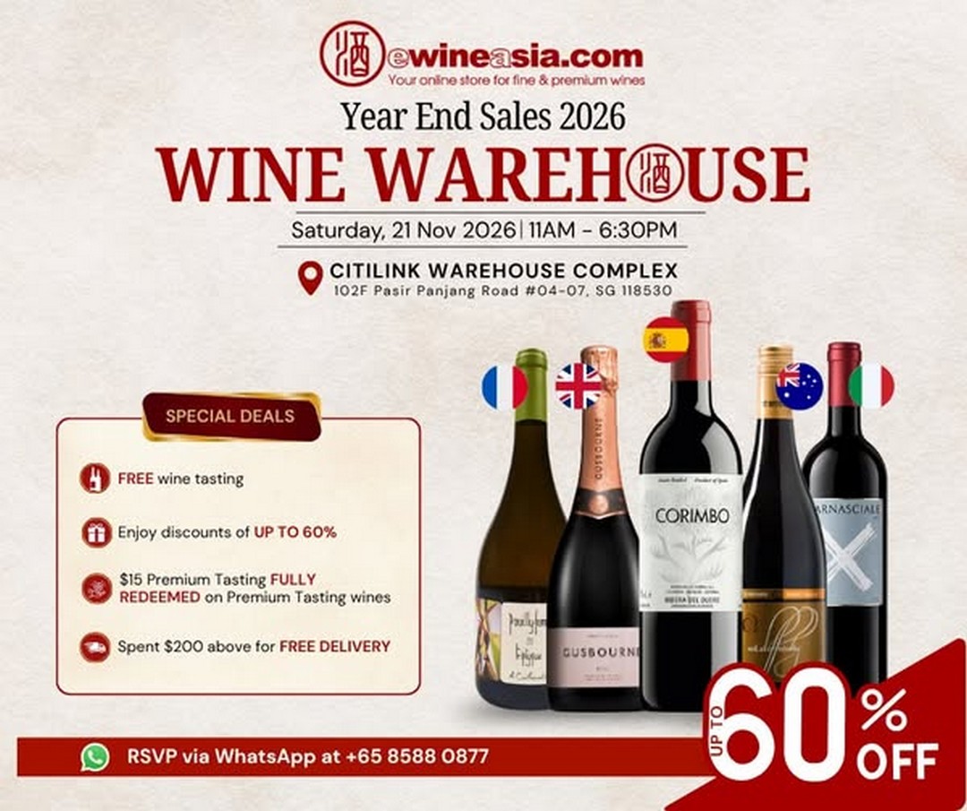 ewineasia.com-Year-End-Wine-Warehouse-Sale-2026 21 November 2026: ewineasia.com Year-End Wine Warehouse Sale 2026 – Up to 60% Off Selected Wines, Free Wine Tastings, Exclusive Gift Boxes and More at Citilink Warehouse Complex