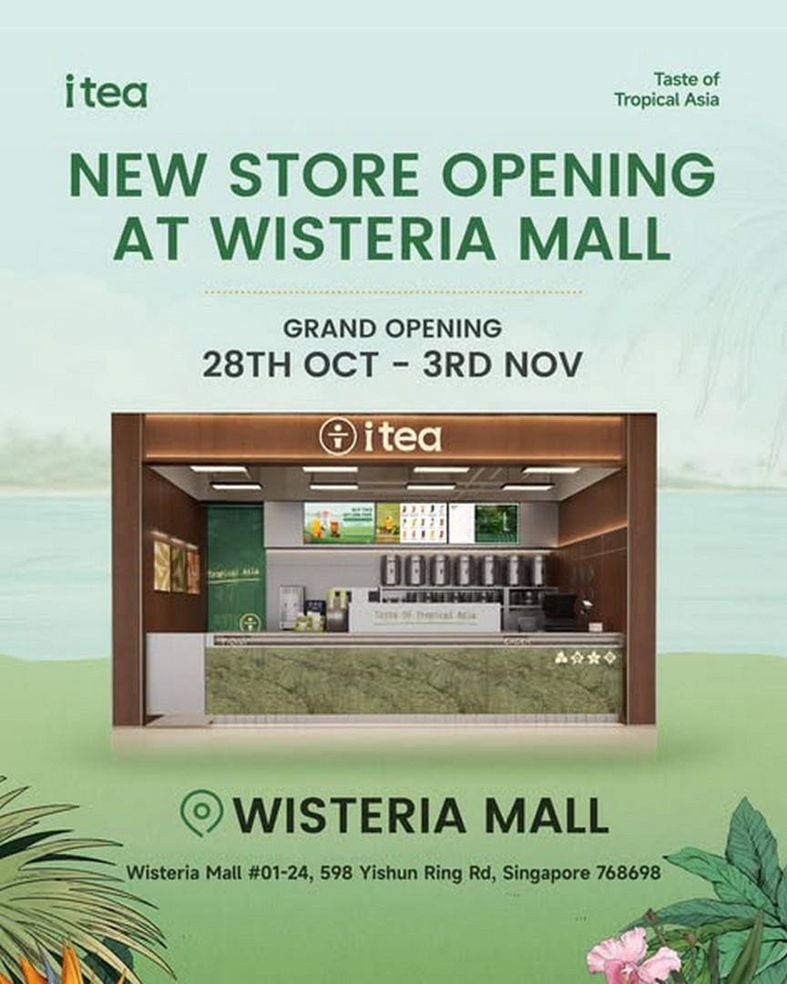 itea-Singapore-Grand-Opening-Promotion-at-Wisteria-Mall 28 October–3 November 2026: itea Singapore Grand Opening Promotion at Wisteria Mall – Buy 2 Get 1 Free Drinks and Buy 1 Get 1 Free Jumbo Cones